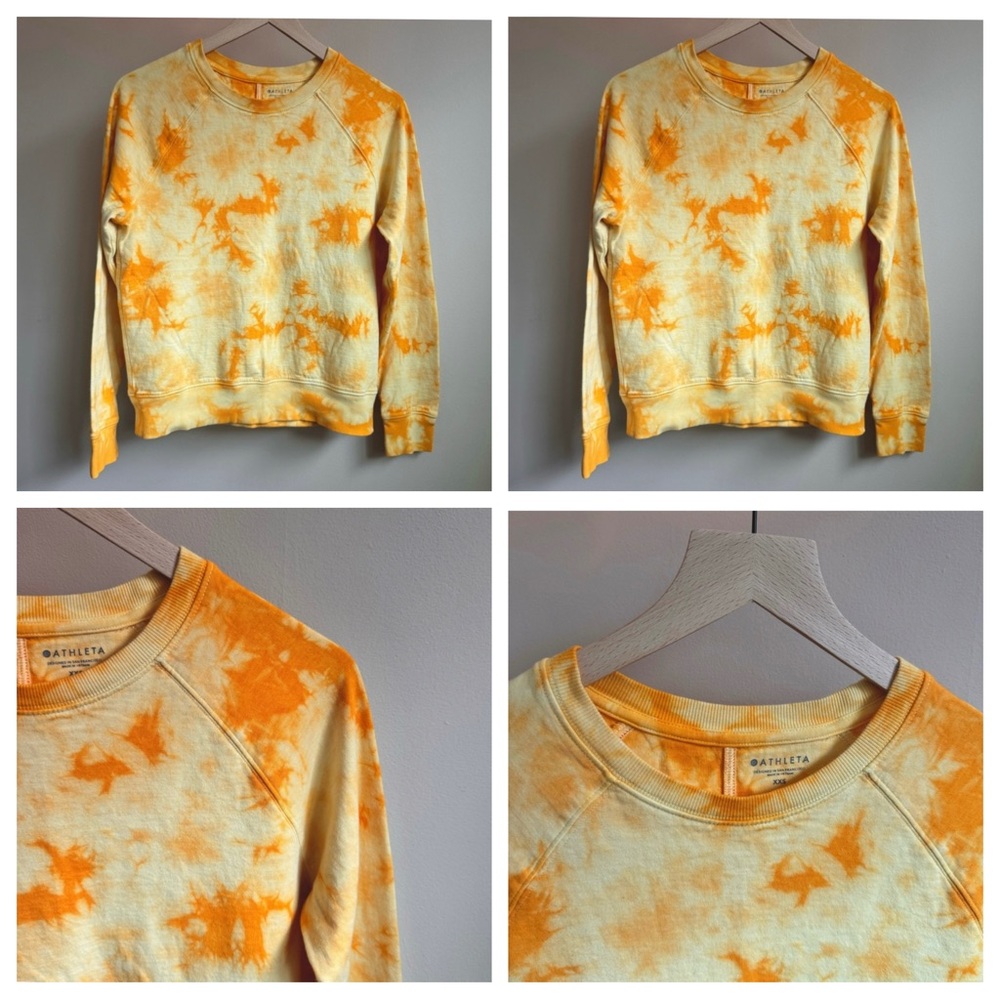 Athleta Sundown Sweatshirt  Yellow Pullover
Yoga Size